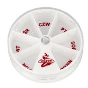 Akcesoria dla osób starszych i niepełnosprawnych - MARJOL Kasetka na leki, tygodniowa, okrągła, 1 szt, - miniaturka - grafika 1