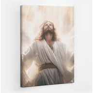 Ikony i obrazy sakralne - Ilustracja Jezusa Chrystusa - obraz polycanvas, 70x100 - miniaturka - grafika 1