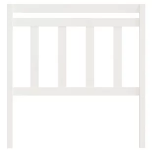 Lumarko Wezgłowie łóżka, białe, 106x4x100 cm, lite drewno sosnowe - Inne meble do sypialni - miniaturka - grafika 4