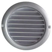 Kratki wentylacyjne - Kratka okrągła z siatką 125 mm srebrna - miniaturka - grafika 1