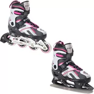 Rolki - Rolki Łyżwy 2w1 Raven Pulse Black/Pink 40-43 - miniaturka - grafika 1