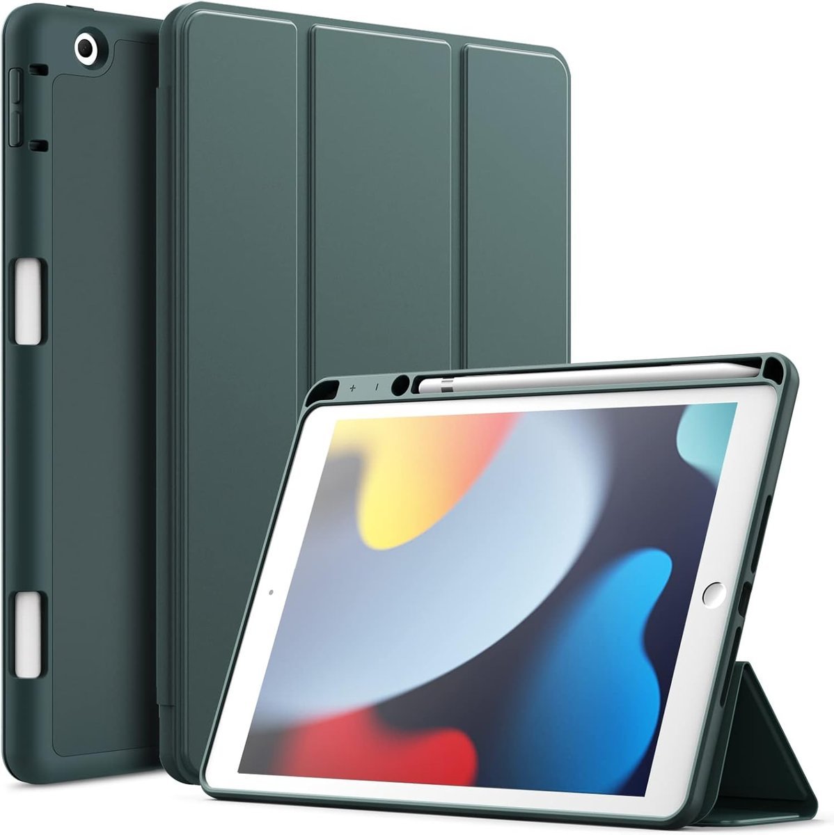 JETech Etui dla iPad 10,2 Cala Model 2021/2020/2019 (9./8./7. Generacji) z Uchwytem na Długopis, Szczupły Pokrowiec na Tablet z Miękki Tył z TPU, Au..