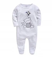 Kombinezony dla dzieci - Pajacyk Niemowlęcy Kombinezon dla Dzieci 6-9 Miesięcy Bawełniany Biały - miniaturka - grafika 1