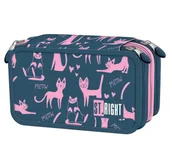 Piórniki - Piórnik 3-komorowy z wyposażeniem PC5 Lazy Cats - ST-Majewski - miniaturka - grafika 1