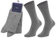Skarpetki męskie - TOMMY HILFIGER SKARPETY SKARPETKI GRAY 2 PARY 371111 758 - Rozmiar: 43-46 - miniaturka - grafika 1
