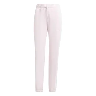 adidas Kobiety ESSENTIALS 3-STRIPES FRENCH TERRY CUFFED PANTS, Clear Pink/White, XXL - Spodnie rowerowe - miniaturka - grafika 1