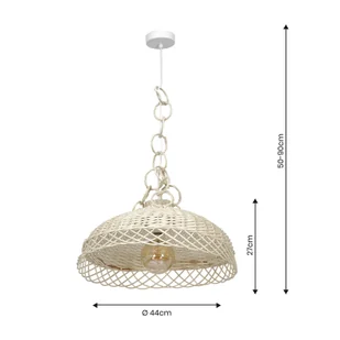 Milagro Lampa wisząca VIMINI 4 WHITE 1xE27 MLP7997 - Lampy sufitowe - miniaturka - grafika 5