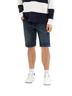 TOM TAILOR Męskie bermudy jeans szorty 1035654, 10282 - dark stone wash denim, 30 - Spodenki damskie - miniaturka - grafika 1