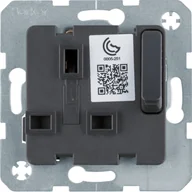 Gniazdka elektryczne - B.Kwadrat/Berker Q.x Mechanizm gniazda z uziemieniem standard brytyjski z łącznikiem i przesłonami styków, antracyt, mat - miniaturka - grafika 1