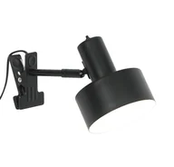 Lampy ścienne - Czarny kinkiet zaciskowy Matis z regulowanym kloszem - miniaturka - grafika 1