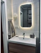 Lustra - Lustro łazienkowe z podświetleniem - PAOLO LED, Wymiar: 50x90 - miniaturka - grafika 1