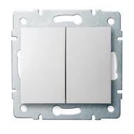 Wyłączniki światła i elektryczne - Kanlux Łącznik zwierny podwójny LOGI 02-1022-102 bi 25069 - miniaturka - grafika 1