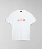 Koszulki męskie - t-shirt uomo napapijri s-smallwood np0a4hqk n1a1 white whisper - miniaturka - grafika 1