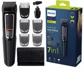 Trymery - Maszynka Golarka Philips Trymer Włosy Broda Bezprzewodowa Do Zarostu Etui - miniaturka - grafika 1