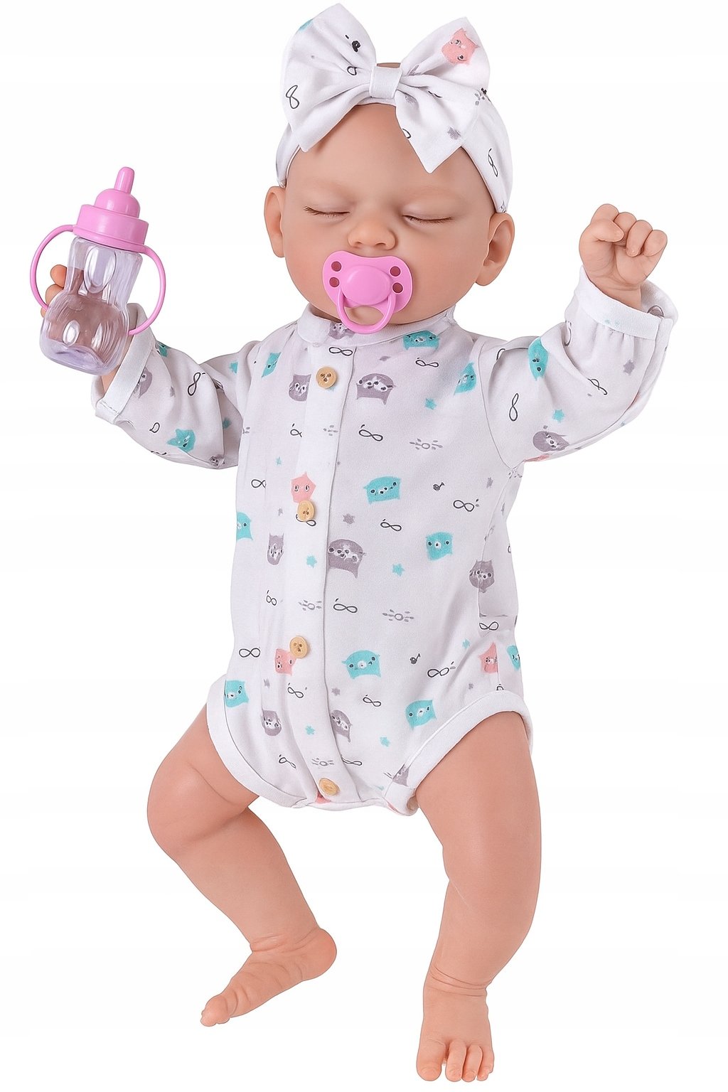 Piękna Lalka Reborn Śpiąca Sensor Grawitacyjny Dzwięki Dla Dziewczynek 18'