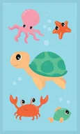 Okrycia kąpielowe dla dzieci - Ręczniczek do przedszkola 30x50 Kids niebieski rafa bawełniany 350g/m2 - miniaturka - grafika 1
