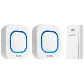 Dzwonki i gongi - Dzwonek bezprzewodowy FOLK WDP-80H2v2R 2x odbiornik+1x przycisk EURA - miniaturka - grafika 1