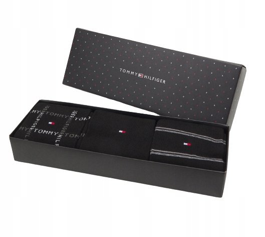 Zestaw prezentowy pudełko Tommy Hilfiger skarpetki 3 pary 39-42
