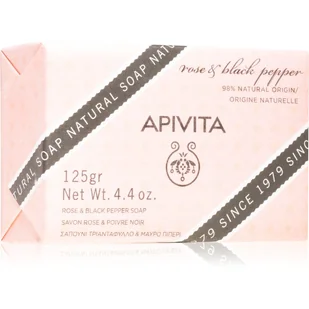 APIVITA Natural Soap Soap with Rose & Black Pepper 125 ml - Mydła - miniaturka - grafika 1