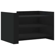 Ławy i stoliki kawowe - vidaXL Stolik kawowy czarny 80x50x50 cm materiał drewnopochodny - miniaturka - grafika 1
