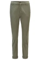 Spodnie damskie - BOSS Damskie spodnie na czas wolny C_tachini-d, Dark Green304, 38 PL - miniaturka - grafika 1