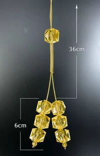 Upinacz dekoracyjny do firan żółte kryształki - Akcesoria do wystroju okien - miniaturka - grafika 1