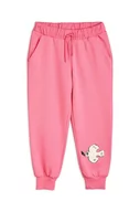 Spodnie i spodenki dla dziewczynek - Mini Rodini spodnie dresowe bawełniane dziecięce Mini Rodini x Wrangler kolor różowy z aplikacją - miniaturka - grafika 1