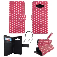 Etui i futerały do telefonów - Etui na telefon komórkowy Etui na telefon komórkowy Samsung Galaxy A5 2015 Polka Dot Pink White - miniaturka - grafika 1