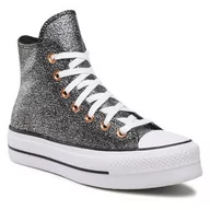 Trampki damskie - Trampki Converse - Ctas Lift Hi A01301C Black/Copper/White - miniaturka - grafika 1