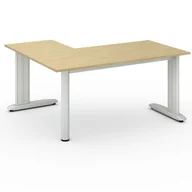 Biurka - B2B Partner Biurko Flexible L 1600 x 1400 mm, brzoza 468132 - miniaturka - grafika 1