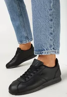 Sneakersy damskie - Czarne Sneakersy Sznurowane Atheleta - miniaturka - grafika 1