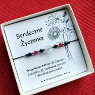 Bransoletki - Bransoletka Serdeczne Życzenia ZDROWIA SZCZĘŚCIA Upominek na Prezent/GiovanniDivine - miniaturka - grafika 1