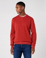 Swetry męskie - WRANGLER TWO TONE CREW NOVA RED W8C6RLXDQ L - miniaturka - grafika 1