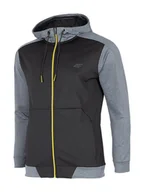 Kurtki i kamizelki sportowe męskie - 4F Bluza funkcyjna w kolorze czarno-szaro-żółtym - miniaturka - grafika 1
