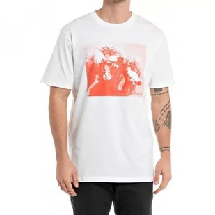 Replay T-shirt męski, Chalk 801, L - Koszulki męskie - miniaturka - grafika 1