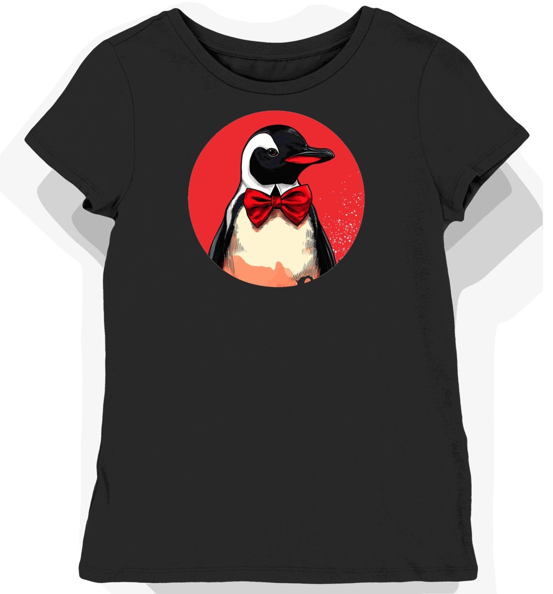 Koszulka damska czarna z motywem eleganckiej muchy XS