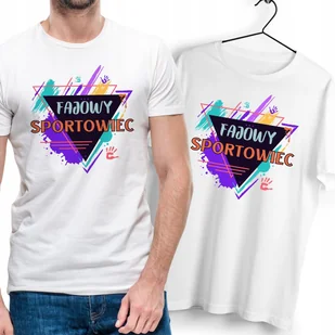 T-Shirt Dla Sportowca biały Na Prezent z Dowolnym Nadrukiem Zdjęciem Gift - Koszulki męskie - miniaturka - grafika 1