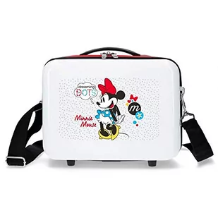 Kosmetyczka, możliwość dostosowania do wózka na kółkach Minnie Enjoy The Day Dots czerwona - Kosmetyczki, organizery i kuferki - miniaturka - grafika 1