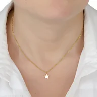 Naszyjniki - Naszyjnik gwiazdka STAL SZLACHETNA POZŁACANA - miniaturka - grafika 1