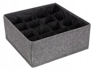 Pudła i pojemniki do przechowywania - Szary organizer do szuflady z 16 przegródkami Bigso Box of Sweden Drawer - miniaturka - grafika 1
