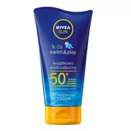 Balsamy i kremy do opalania - Nivea SUN Balsam ochronny na słońce dla dzieci KIDS Swim & Play SPF 50+ 150 ml NIV-00300 - miniaturka - grafika 1