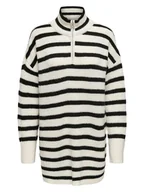 Swetry damskie - ONLY Sweter w kolorze kremowo-czarnym - miniaturka - grafika 1