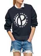 Swetry damskie - Pepe Jeans Sweter damski Wyllile, Niebieski (Dulwich), XL - miniaturka - grafika 1