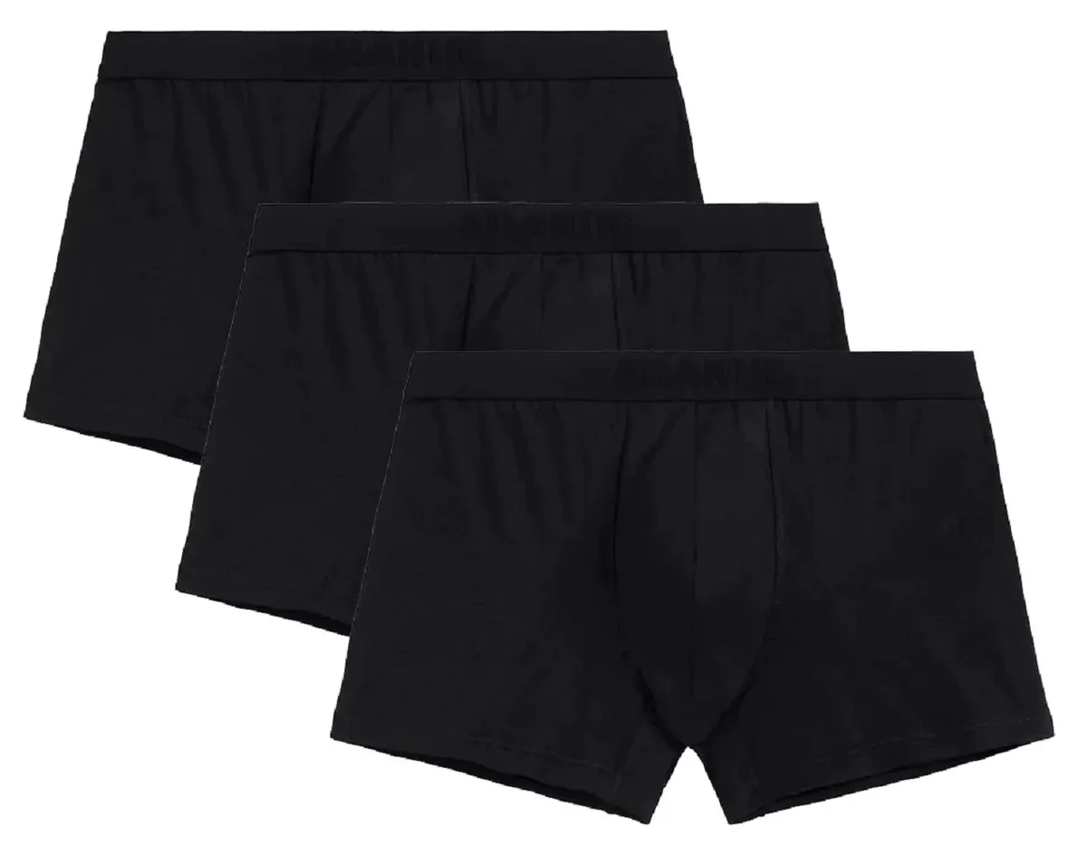Męskie bokserki z włóknem bambusowym ATLANTIC 3BMH-016 CZARNE 3-PACK XXL