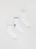 Majtki dla dzieci - Reserved - Skarpetki z metalizowaną nitką 3 pack - biały - miniaturka - grafika 1