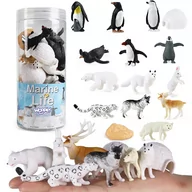 Figurki dla dzieci - WOOPIE Zestaw Figurki Zwierzęta Arktyczne 16 szt. - miniaturka - grafika 1