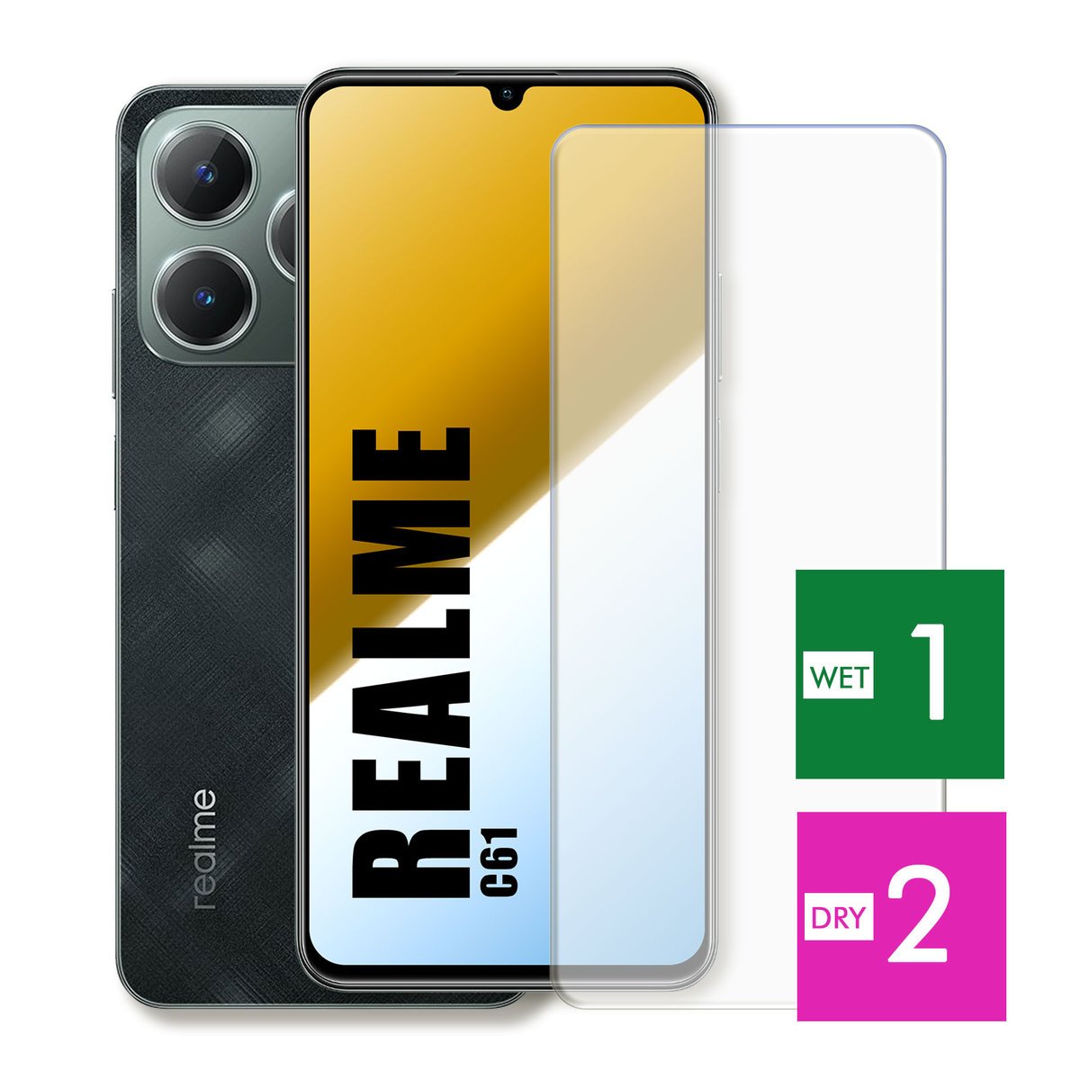 WZMOCNIONE SZKŁO DO REALME C61 SZYBKA HARTOWANE 9H JAKOŚĆ