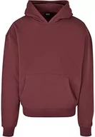 Bluzy męskie - Urban Classics Ultra Heavy Hoody, męska bluza z kapturem z zamkiem błyskawicznym, dostępna w wielu różnych kolorach, rozmiary od XS do 5XL, Cherry, M - miniaturka - grafika 1