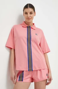 Fila polo damski kolor różowy - Koszulki i topy damskie - miniaturka - grafika 1