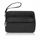 Nerki - SASZETKA MĘSKA SKÓRZANA DO RĘKI KLASYCZNA CZARNA POJEMNA ABRUZZO ABR-08 - miniaturka - grafika 1